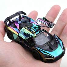 1 Piece (Bagged) Partially Zinc Alloy Toy Vehicle - Iridescent Butterfly-Door Racing Supercar Style Toy, High-Quality Alloy Casting, Pull-Back Spring Function, Children's Toy. Suitable For Boys Over 3 Years Old, Gift. - Multicolor - View 7