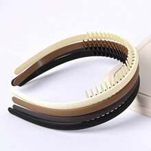 4pcs Toothed Headbands, Daily Minimalist Hairbands For Face Washing And Hair Styling - Multicolor - View 4