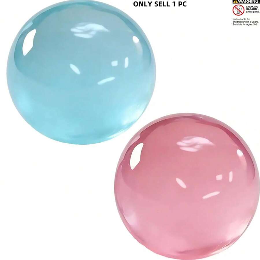6cm Slow Rising Squishy Stress Relief Toy, High-Clarity TPR Crystal Gel Fill Hand Washable No Rebound Keychain, Oddly Satisfying Ultra-Soft ADHD Desk Decor (High-Value Appearance, Reusable) - Multicolor - View 1