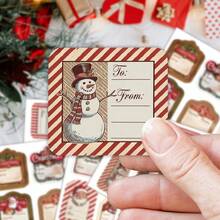 60pcs Christmas Gift Name Tags With Santa Claus, Reindeer, And Christmas Tree Designs - Self-Adhesive Merry Christmas Packaging Labels, Suitable For Holidays, Christmas, Birthdays, And Wedding Gifts - Multicolor - View 3