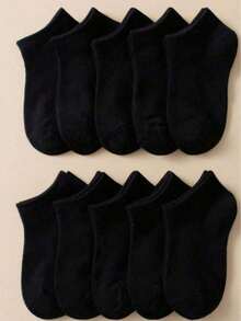 10/20/30 Pairs Solid Color Neutral Short Socks, Soft Lightweight Low-Cut Ankle Socks - Multicolor - View 3