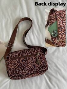 Myco Women Leopard Print Crossbody Bag, Fashion Casual Shoulder Bag With Adjustable Strap, Multi Compartments Multi Pockets Sling Purse For Daily Travel - Multicolor - View 8