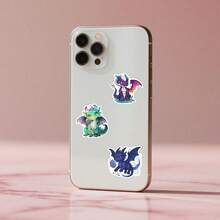asmodee 64pcs Cute Cartoon Dragon Doodle Creative Children Stickers Notebook DIY Decoration Stationery Decals - Multicolor - View 3