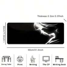 Fashionable Mouse Pad With Artistic Gradient Design, Suitable For Your Office Desk - Girl With Closed Eyes - View 5
