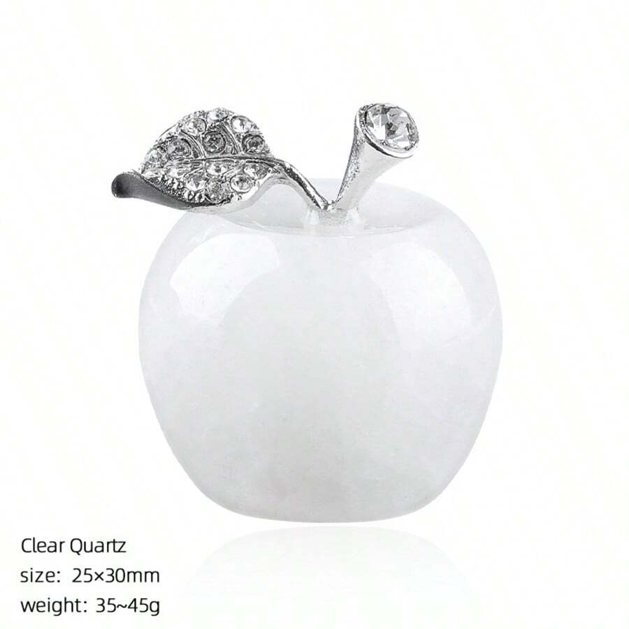 Gemstone Apple Figurine, Feng Shui Lucky Charm Decor. Creative Fidget Toy For Desk Relaxation. Soft Visual Tones Like Premium Squishy Toy. Perfect Back To School Graduation Gift Or Lucky Collectible For Study Room - Multicolor - View 1