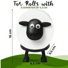 1/3/6pcs Sheep-Shaped Toilet Paper Holder Set, Fun 3D Printed Black Sheep Design Toilet Paper Rack, Freestanding Toilet Paper Storage Rack, Suitable For Bathroom Shelf, Housewarming Gift, Bathroom Decor And Kitchen - Multicolor - View 3