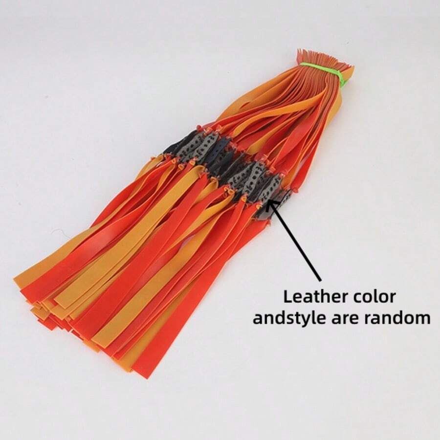 5/10/15 buah Karet Gelang Tebal, Set Karet Gelang, Karet Elastis Pipih, Bahan Elastis, Karet Gelang untuk Latihan - Merah-oranye - View 1