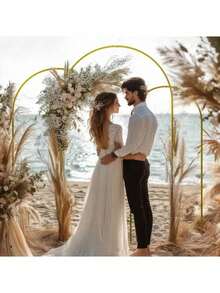 Metal Arch Backdrop Stand, Single Piece Wedding Arch, Available In 5ft, 6ft, 6.6ft, 7.2ft, Arch Backdrop Stand For Birthday Parties, Graduation Decorations (Arch Stand Only) - Gold - View 5