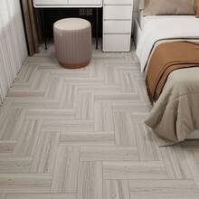 24pcs PVC Wood Grain Self-Adhesive Floor Stickers, Faux Wood Flooring, Waterproof, Anti-Slip, Wear-Resistant, Floor Renovation, Interlocking, Kitchen - 24pcs - View 7