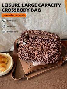 Myco Women Leopard Print Crossbody Bag, Fashion Casual Shoulder Bag With Adjustable Strap, Multi Compartments Multi Pockets Sling Purse For Daily Travel - Multicolor - View 5