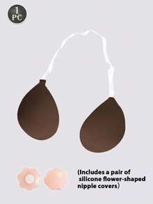 1 Pasang Bra Perekat Pengangkat Wanita, Bra Tak Terlihat Tanpa Punggung, Bra Silikon Perekat yang Dapat Digunakan Kembali, Cocok untuk Gaun Pengantin, Gaun Kerah V Dalam dan Pakaian Pesta - MultiWarna - View 12