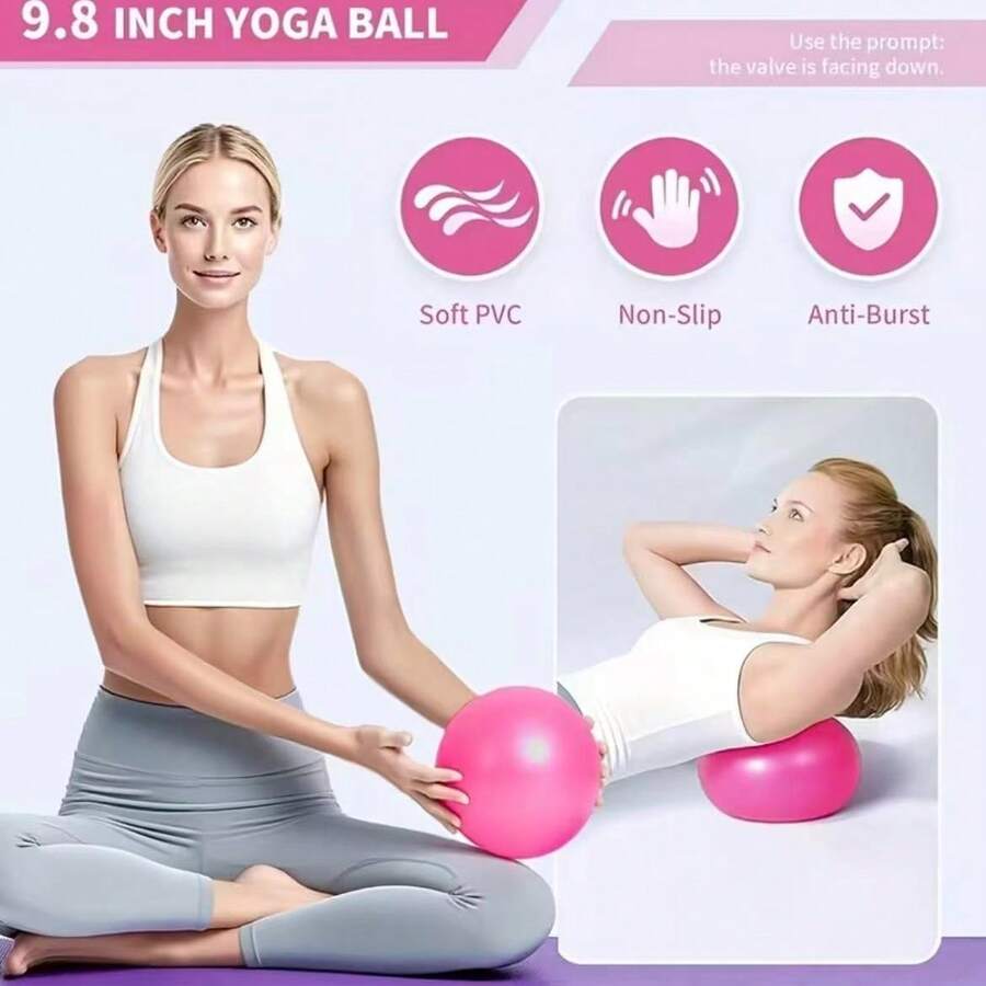 Thickened Anti-Puncture Fitness Training Yoga Ball/Pilates Ball, Suitable For Yoga, Pilates, Stretching And Relaxation. Perfect Gift For Family, Friends Or Partner - A - View 1