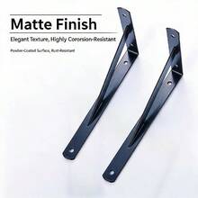 1pc 12pcs 20pcs 8 Inch Black Triangle Bracket Heavy Duty Metal Shelf Bracket Suitable For Home Kitchen Office Support Corner Bracket - A-8 Inch - View 3