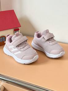 Kids Colorblock Breathable Mesh Sneakers, Simple Letter Soft Sole Casual Running Shoes For Kindergarten, Back To School - Pink - View 6