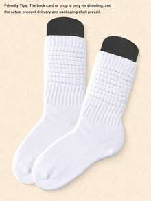 6/3/1 Pairs Men's Long Socks, Loose Knit Socks For Spring/Summer/Autumn/Winter, Unisex Loose Fit Socks, Men's Boat Socks, Christmas Gift - Multicolor - View 2