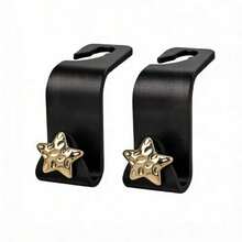 2pcs Exquisite Hammered Star Car Hanging Hooks Fashionable Interior Decoration Accessories Multifunctional Creative Small Hooks - A - View 9