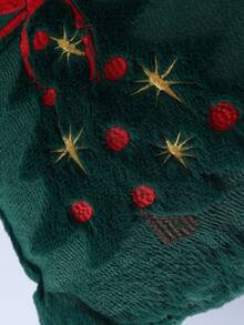 1 New Christmas Tree Star Embroidery Pillow Case, Computer Embroidered Holiday Party Pillow Cover (Pillow Insert Not Included) - Multicolor - View 6