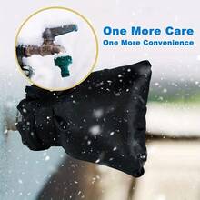 5/3/2/1pc Outdoor Faucet Anti-Freeze Cover, With Flame Retardant And Anti-Freeze Protection - 420D Oxford Fabric, Black, Reusable Faucet Protector, Suitable For Yard, Garden, Winter Insulation, Classic Style, Durable And Easy To Install - Faucet Cover - View 2