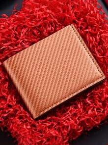 1pc Carbon Fiber Texture Durable Men's Wallet, Ultra-Thin Bifold Design, Business Commute Driving License Card Holder And Wallet In One - Multicolor - View 13