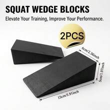 2pcs Set Of Squat Wedge Ramp Steps - Ideal For Yoga, Strength Training, And Deep Stretching - Squat Assist Triangle Ramp Blocks - Yoga Blocks For Achieving Deep Leg Flexion - Multicolor - View 2
