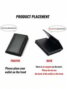 Men's Ultra-Thin RFID Wallet, Ultra-Thin Coin Wallet Card Holder, Aluminum Alloy Side Push Card Holder, ID Card And Driver's License Clip Suitable For - Multicolor - View 4