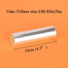 1 Roll 12cm Transparent Cake Collar - Durable Plastic Baking Accessory For Mousse, Chocolate & Pastry - Easy To Use, No Electricity Needed, Perfect For Home & Professional - Multi-color 1 Roll - View 6