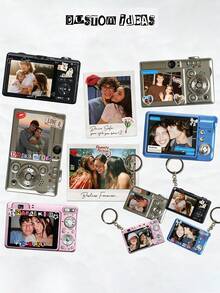 Custom Picture Keychain,Personalized Digital Camera Keychain,Customized Couples Keychain, Birthday Gift, Anniversary Gift, Couples Gift, Holiday Gift - Multicolor - View 4