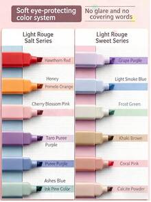 Set Alat Tulis Siswa Morandi 59 Buah dengan Kotak Pensil, Pulpen Warna Pink 7 Warna, 13 Stabilo Warna Macaron, Pulpen Netral, Pensil Mekanik, Perlengkapan Sekolah Penting untuk Mahasiswa - Skema warna Morandi - View 9