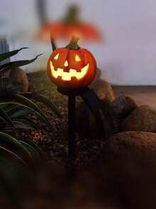 Solar Powered Halloween Pumpkin Path Lights, Easy To Install, Suitable For Yard, Patio, Garden, Walkway - Halloween Decoration, Outdoor Holiday Lighting Decorative Atmosphere Light - Jack-o'-lantern - View 6