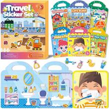 1pc Reusable DIY Sticker Book For Kids, Multi-Scene And Multi-Theme Bubble Stickers, Creative Jelly Stickers, Portable Quiet Busy Sticker Book, Children's Sticker Toy Christmas Gift - Multicolor - View 2