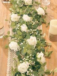 1pc/2pcs 1.8M Silk Cloth Large Peony Vine - Peony - White - View 6