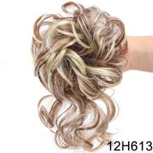 1pc 8 Inch Synthetic Curly Donut Bun Elastic Hair Tie Messy Bun Hair Piece Wig Hair Accessory - Multiple Styles - View 21