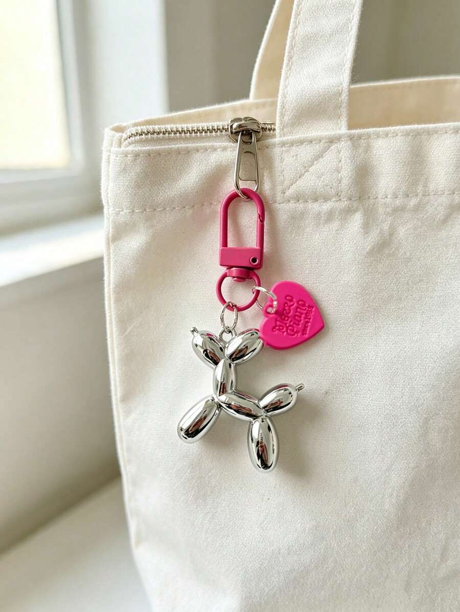 1 buah Gantungan Kunci Dekorasi Hati Anjing Balon Lucu, Gantungan Kunci Gaya Pasangan, Aksesori Tas, Liontin Tas - MultiWarna - View 1