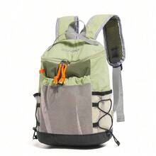 Color‑Block Small Hiking Backpack, Water‑Resistant Ripstop Outdoor Daypack With Mesh Side Pockets Unisex Travel Rucksack For Camping Climbing Sports - Multicolor - View 13