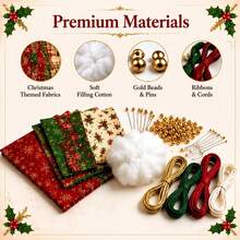 Christmas Classics Patchwork Ornament DIYKit, Santa Claus Patchwork Ornament Kit, DIYFabric Ornament Kit For Holiday Home Decor,Santa Claus - Multicolor - View 3