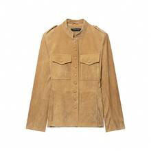 DEEKA Autumn/Winter New Women's European And American Style Fashion Minimalist Versatile Long Sleeve Stand Collar Jacket - Khaki - View 1