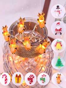 Christmas Decoration, Christmas Tree String Lights, Thanksgiving Decoration String Lights/Battery Operated String Lights/Home Autumn Wreath, Bedroom, Christmas Tree, Halloween Party Decoration Autumn Lighting - Christmas Tree - Copper Wire Lights - View 6