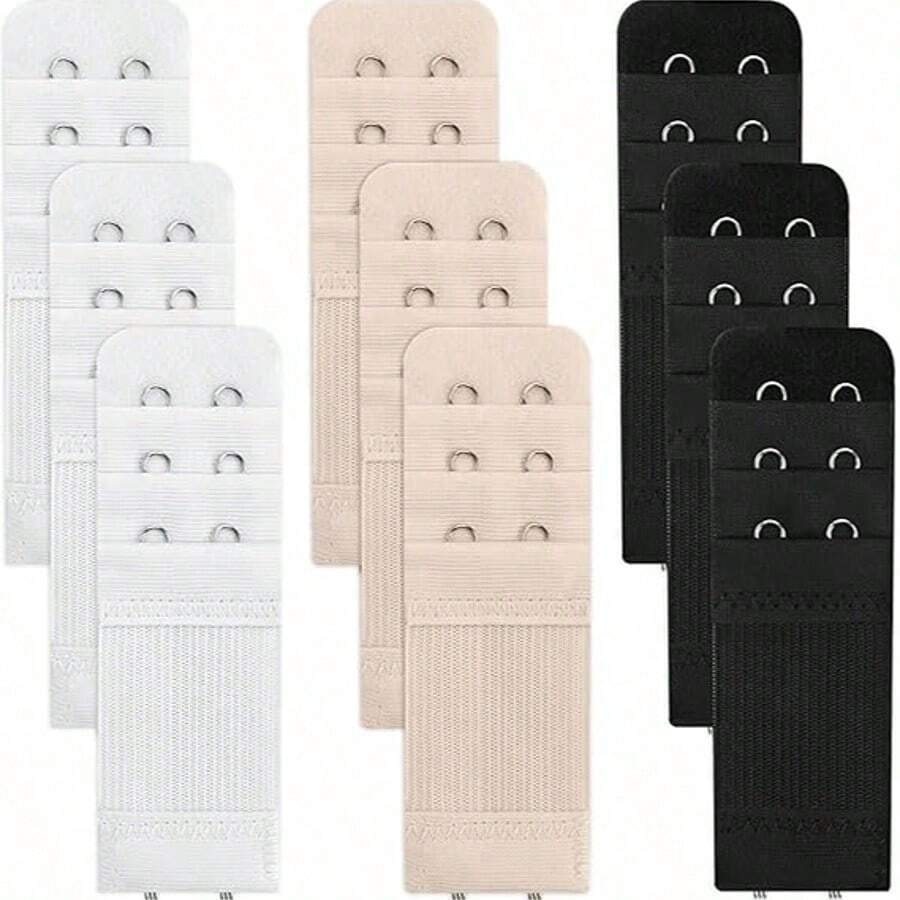1pc Bra Extender, 2 Hooks 3 Rows, Extra Long, Lingerie Accessories, Elastic, Adjustable, Bra Extender, Bra Extender, Bra Back Clasp