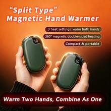 2pcs USB Hand Warmers, 3-Level Heating, LED Display, 8-Hour Warmth, 2000mAh*2 Portable Magnetic Electric Reusable Hand Warmers, Suitable For Men, Women, Raynaud's Syndrome/Hunting/Golf - Multicolor - View 16
