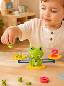 Frog Balance Game Math Learning Toy With Number Blocks And Color Recognition Cards, Educational Counting And Weight Comparison Activity For Preschool And Kindergarten Children, Kindergarten Math, Durable Plastic, Vibrant Colors (Birthday/Christmas Gift) - Multicolor - View 6