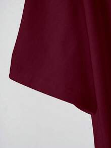 Plus Size Women's Cup Graphic Casual Everyday Short Sleeve T-Shirt - Burgundy - View 4