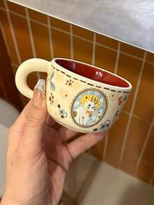 Healing Matte Thick Ceramic Floral & Bird Small Plate, High-End Underglaze Colorful Insulated Coffee Saucer - Multicolor - View 17