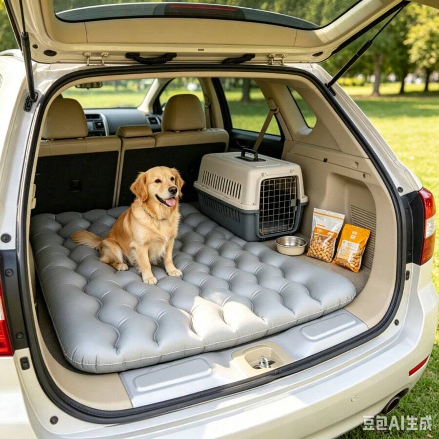 SUV Dedicated Trunk Gap Filler Inflatable Mattress, Portable Foldable Leak-Proof Raised Air Cushion, Creates Flat Sleeping Surface, Suitable For Road Trips, Camping, Vacations, Car Accessories