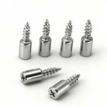 100pcs Steel Cabinet Shelf Pins - Non-Slip Laminate Board Support With Self-Drilling Screws, Ideal For Glass Furniture, Ensures Maximum Stability And Easy Installation - Shelf Screws - View 4