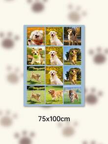 Custom Photo Text Throw Blanket, Personalized Picture Collage Fleece Blanket, Customized Pet Memory Photo Blanket For Sofa Bed Home Decor Gift - Multicolor - View 85