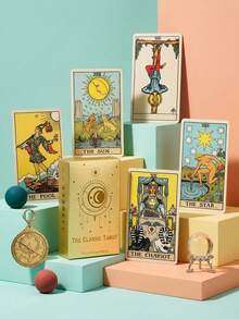 POKOJA LAND 78pcs Classic Tarot Cards With Beginner's Guide, Portable Divination Game, Halloween & Thanksgiving Gift, Paper Guidebook - Multicolor - View 2