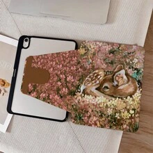 1件油畫花卉鹿 360°旋轉平板保護殼，相容 iPad 10代 10.9吋 2022 智能殼/Air 13(M3 2025)/Air 11(M3 2025)/11(A16 2025)，適用於 Pad、MatePad、Pad、Honor Pad、Xiaoxin Pad - 彩色 - 查看 7