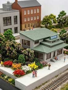 7/14/28pcs Set Rumput Buatan Mini Warna Campuran, Gumpalan Rumput Mini Perekat Diri untuk Diorama, Taman Peri, dan Pembuatan Model Pemandangan - Beraneka warna - View 7