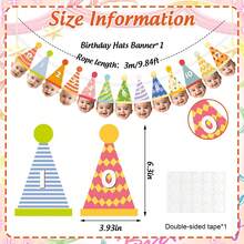1 Set Tali Gantung DIY Foto Tonggak Perkembangan 12 Bulan, Banner Foto Bulanan Berbentuk Topi Pesta, Dekorasi Ulang Tahun Pertama, Tali Pajangan Foto Pertumbuhan Bayi, Cocok untuk Acara Baby Shower, Perayaan Ulang Tahun Pertama, Dekorasi Dinding Rumah, Latar Belakang Photo Booth - A - View 7