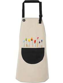 Children's Adjustable Waterproof Apron With Pockets, Unisex, Suitable For Painting, Cooking, Baking, Gardening, Craft Activities - Multicolor - View 13